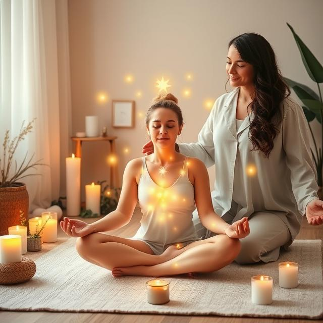 A holistic healing session promoting balance of mind, body, and spirit.
