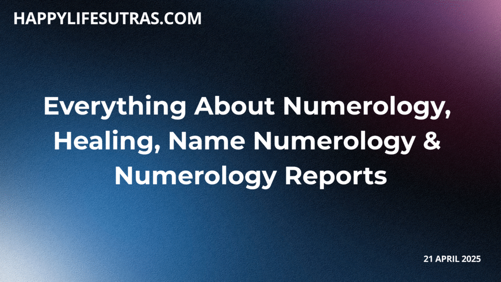 Numerology chart using Chaldean numerology and name numbers
